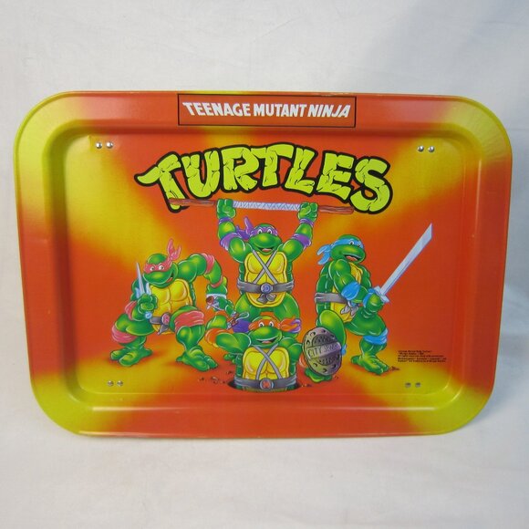Vintage TMNT Metal TV Tray 1988 -  17.25" x 12.5" - Picture 1 of 11
